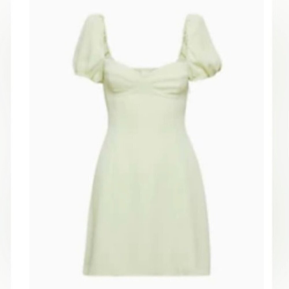 Aritzia Wilfred New Novella Shortsleeve Dress NWT Rainwash Green Size 4